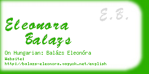 eleonora balazs business card